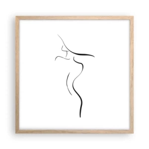 Plagát v ráme zo svetlého duba - Nepolapiteľná ako vlna - 50x50 cm