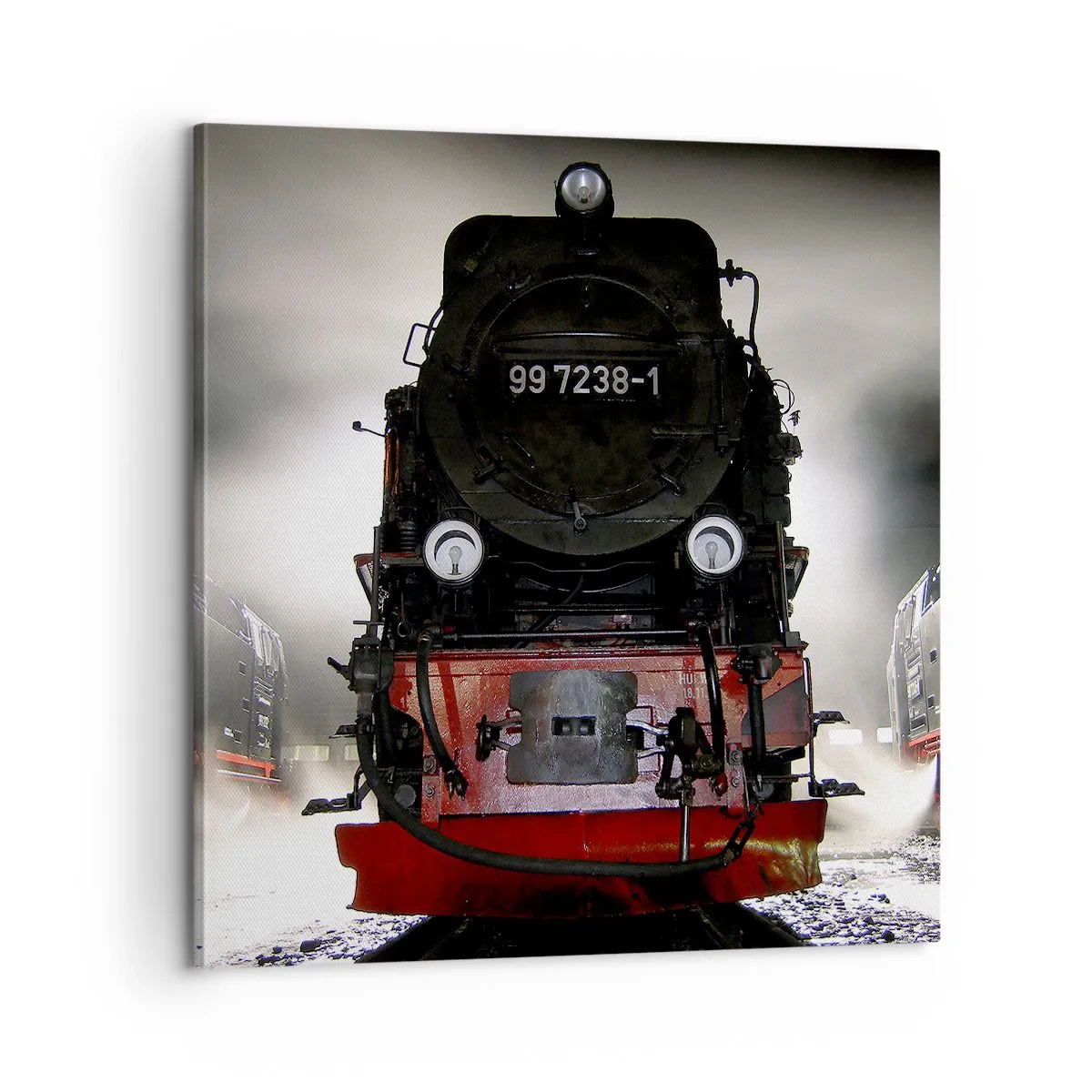 Obraz na plátne - Stojí a sápe, funí a fúka - 60x60 cm