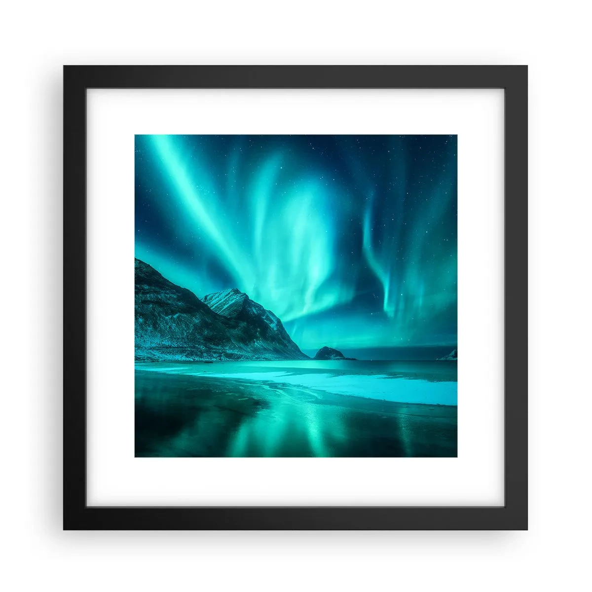 Plagát v čiernom ráme - Divy severu - 30x30 cm
