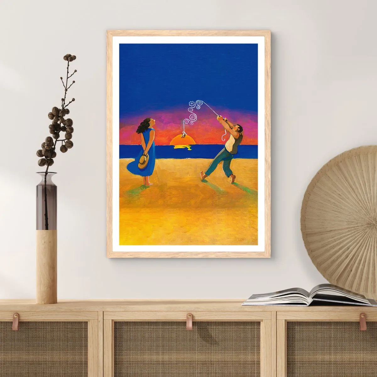 Plagát v ráme zo svetlého duba - Viac ako hviezda z neba - 50x70 cm