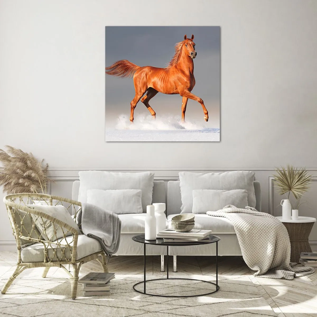 Obraz na skle - Tancujúca elegancia - 70x70 cm