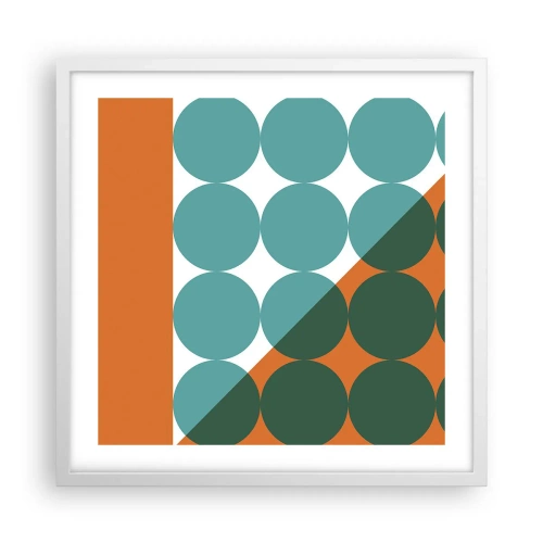 Plagát v bielom ráme - Hore a šikmo - 50x50 cm