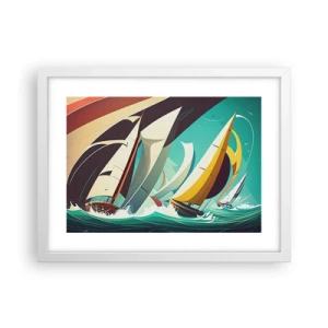 Plagát v bielom ráme - Ako vychádzať so živlami - 40x30 cm