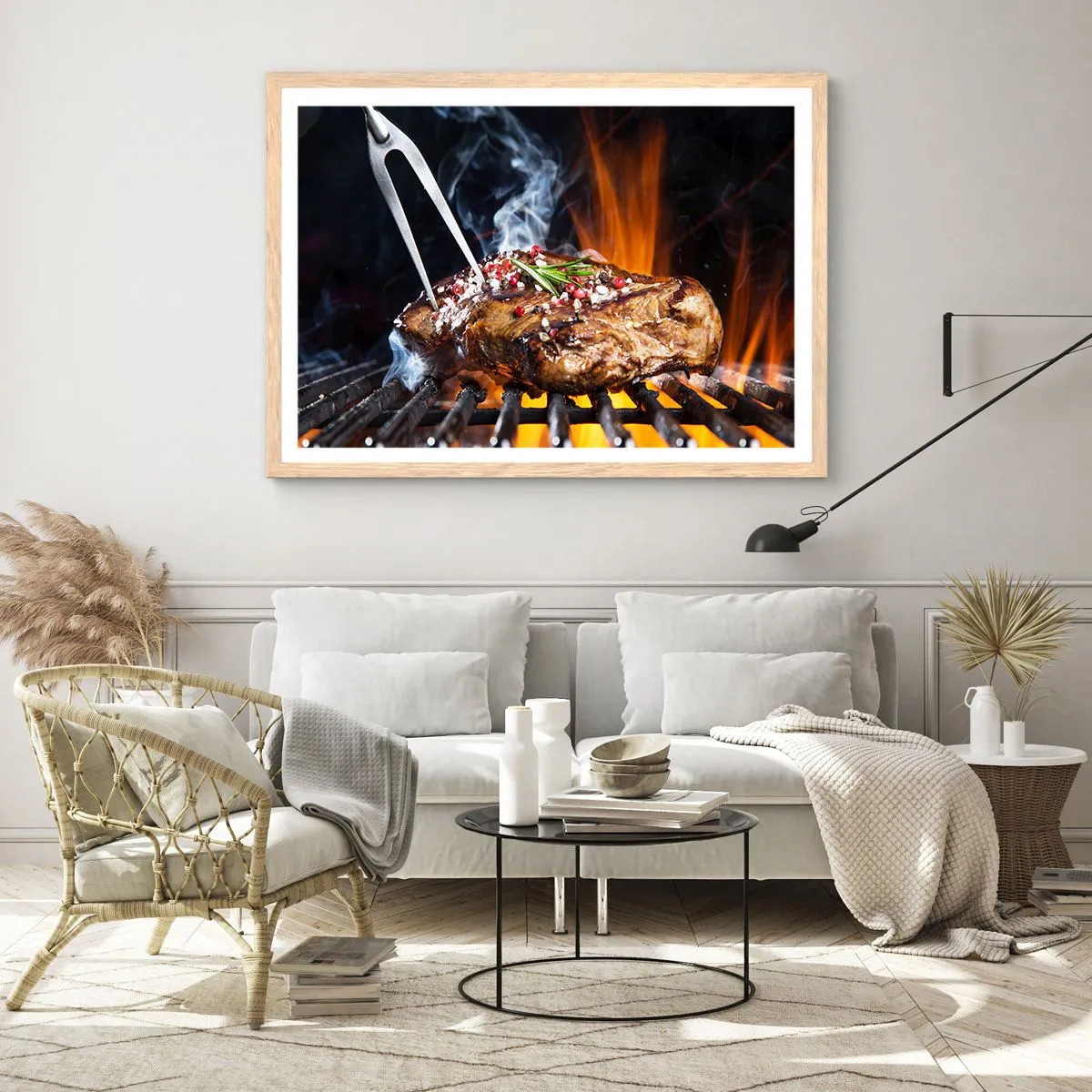 Plagát v ráme zo svetlého duba - Šťavnaté a voňavé - 70x50 cm