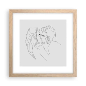 Plagát v ráme zo svetlého duba - Jedným ťahom - 30x30 cm