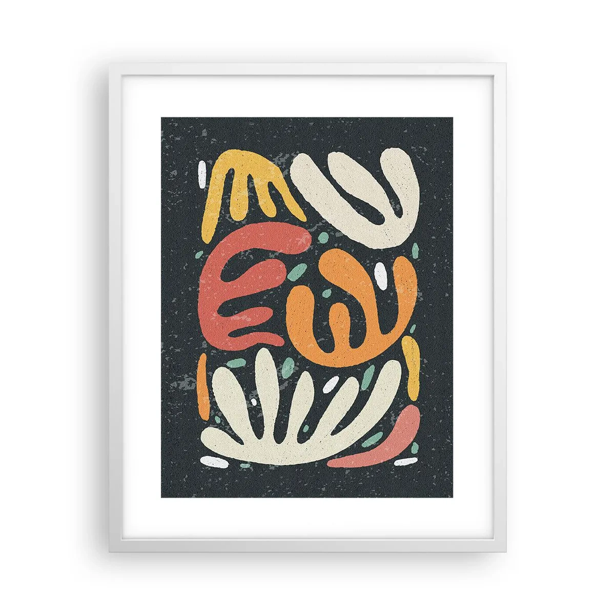 Plagát v bielom ráme - Kompozícia – hneď ťa chytím - 40x50 cm