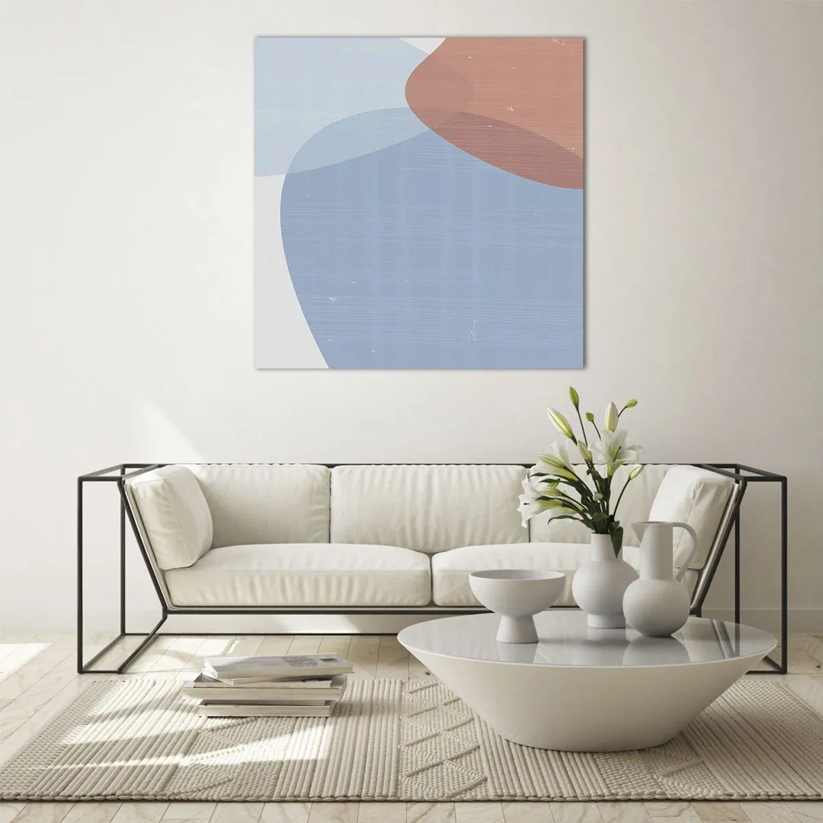 Obraz na skle - Pastelové vzťahy - 50x50 cm