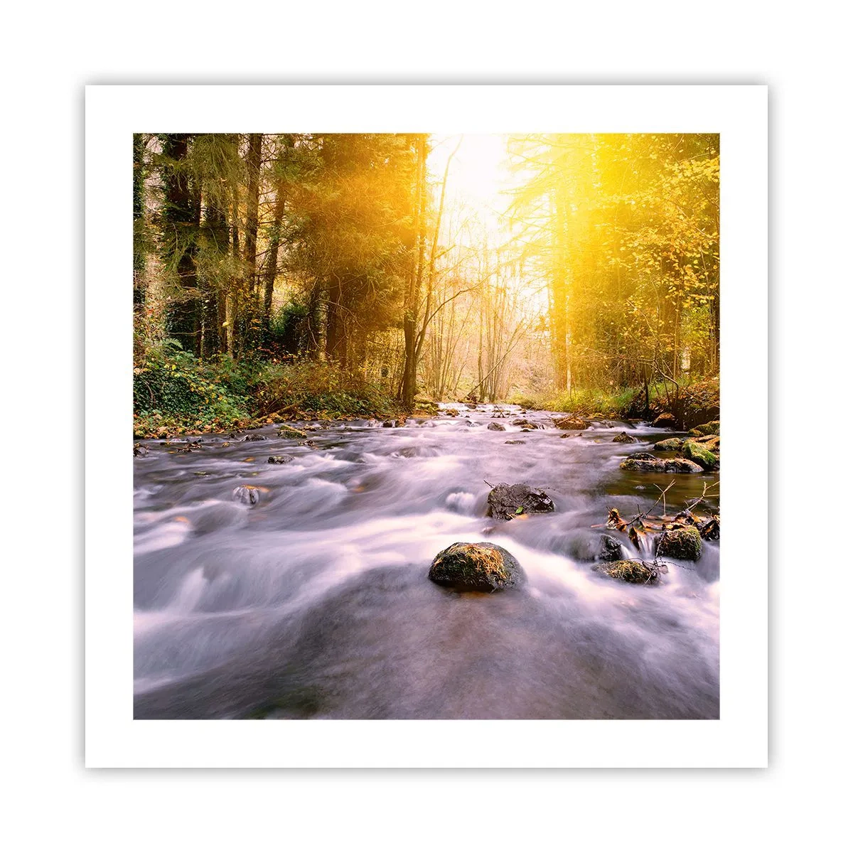 Plagát - Malachit v strieborno-zlatej podobe - 50x50 cm