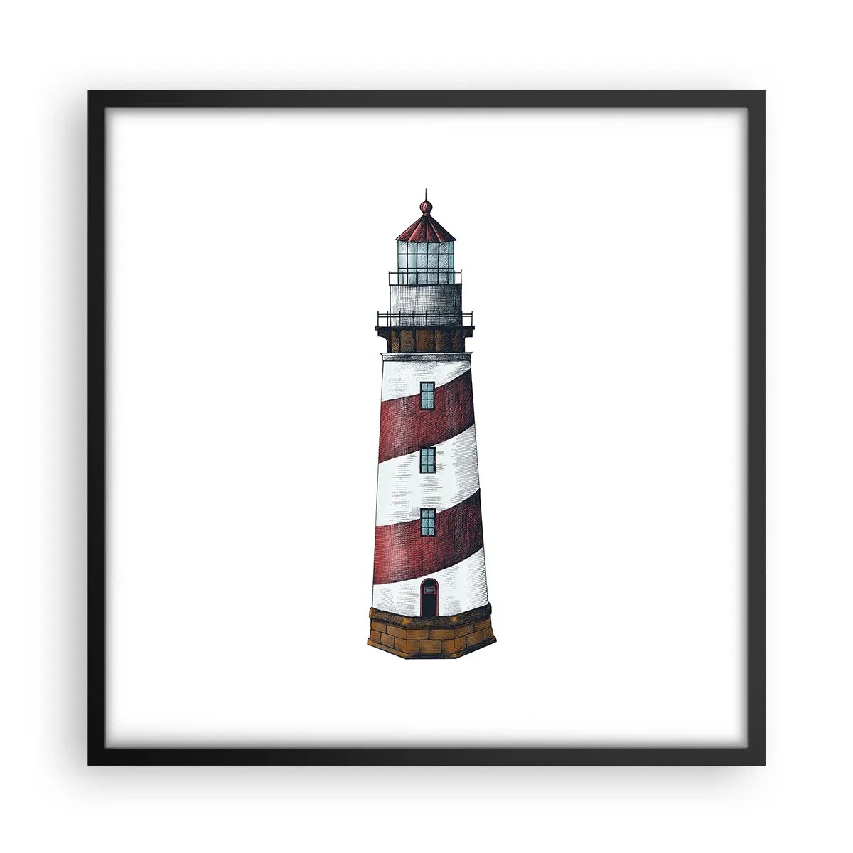 Plagát v čiernom ráme - Vždy na stráži - 50x50 cm