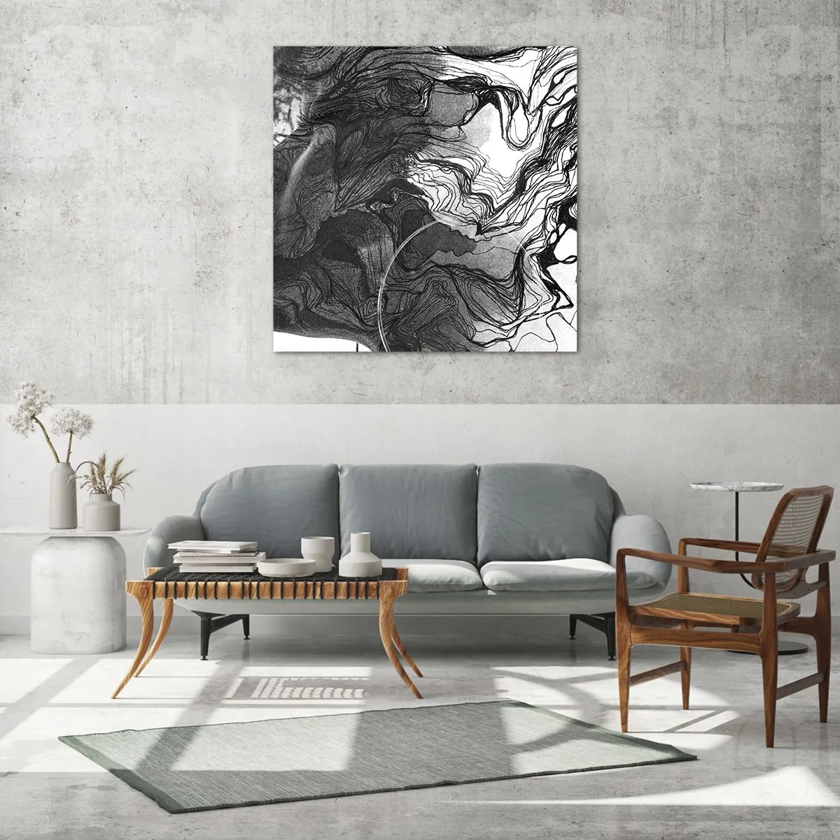 Obraz na skle - Zapletená v snoch - 70x70 cm