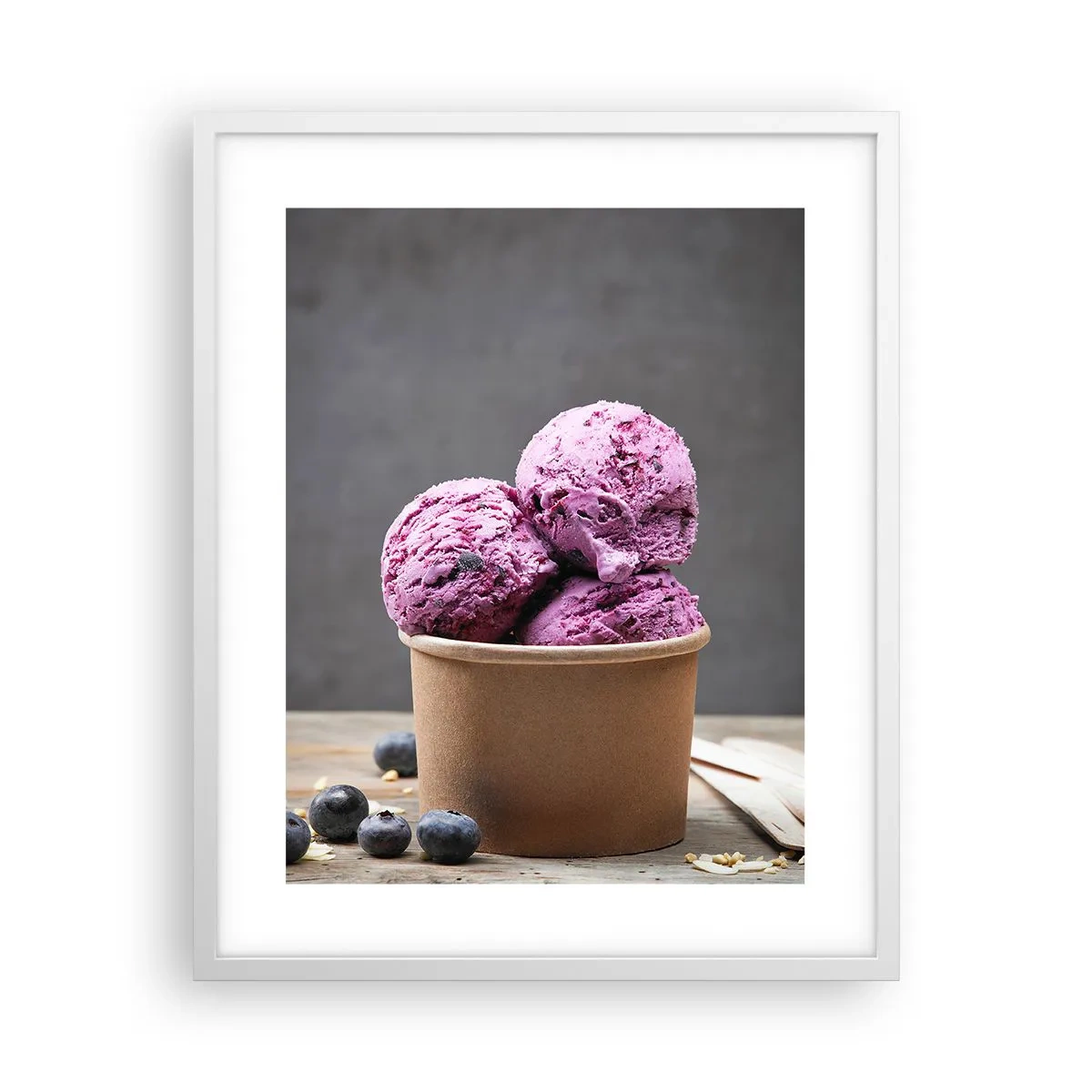 Plagát v bielom ráme - Sladkosť a chlad - 40x50 cm