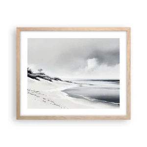 Plagát v ráme zo svetlého duba - Vždy spolu - 50x40 cm