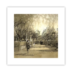 Plagát - Pierkom zastavený okamih - 30x30 cm