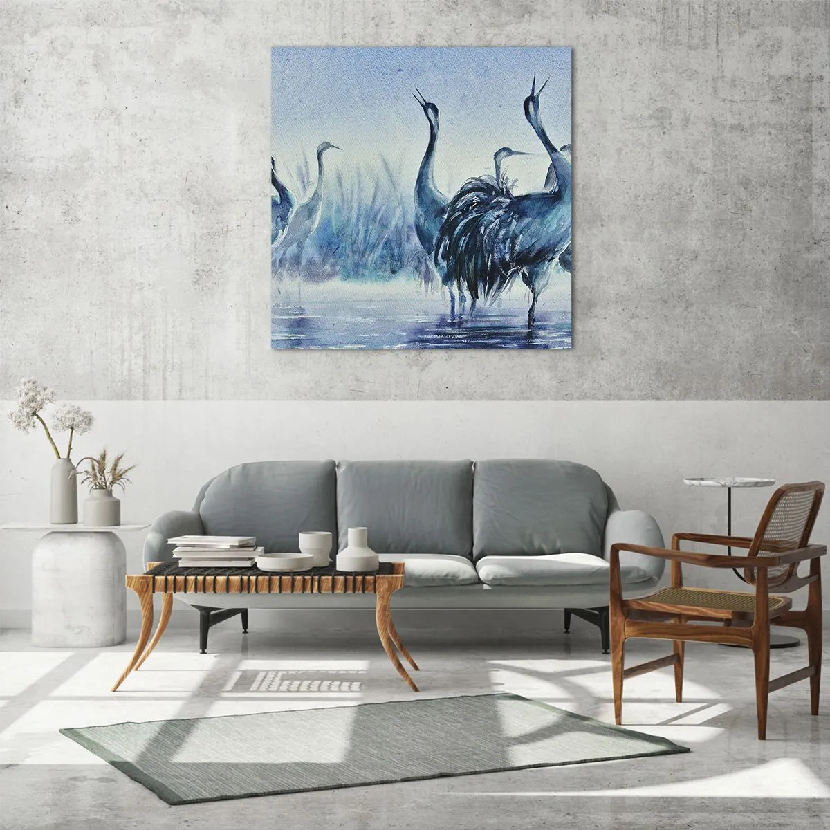 Obraz na skle - Ranné stretnutie - 30x30 cm