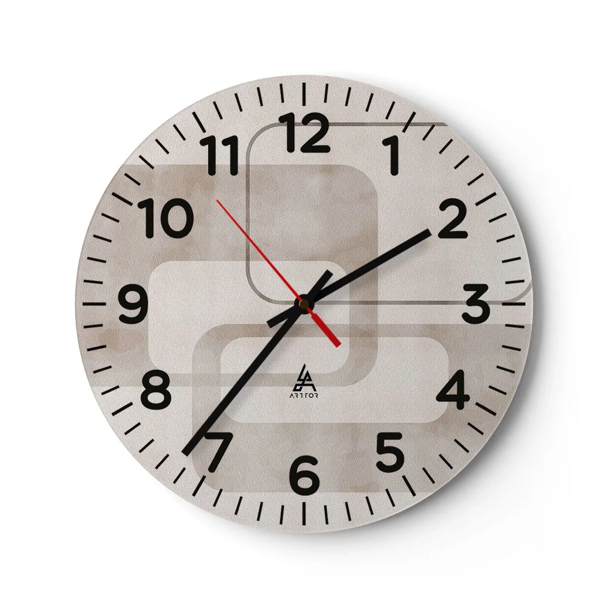 Nástenné hodiny - Geometrická fúga - 40x40 cm