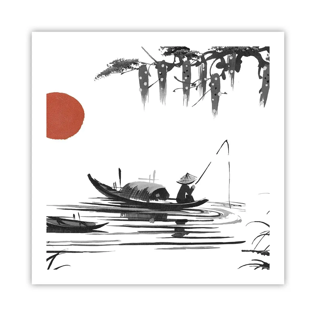 Plagát - Ázijské popoludnie - 60x60 cm