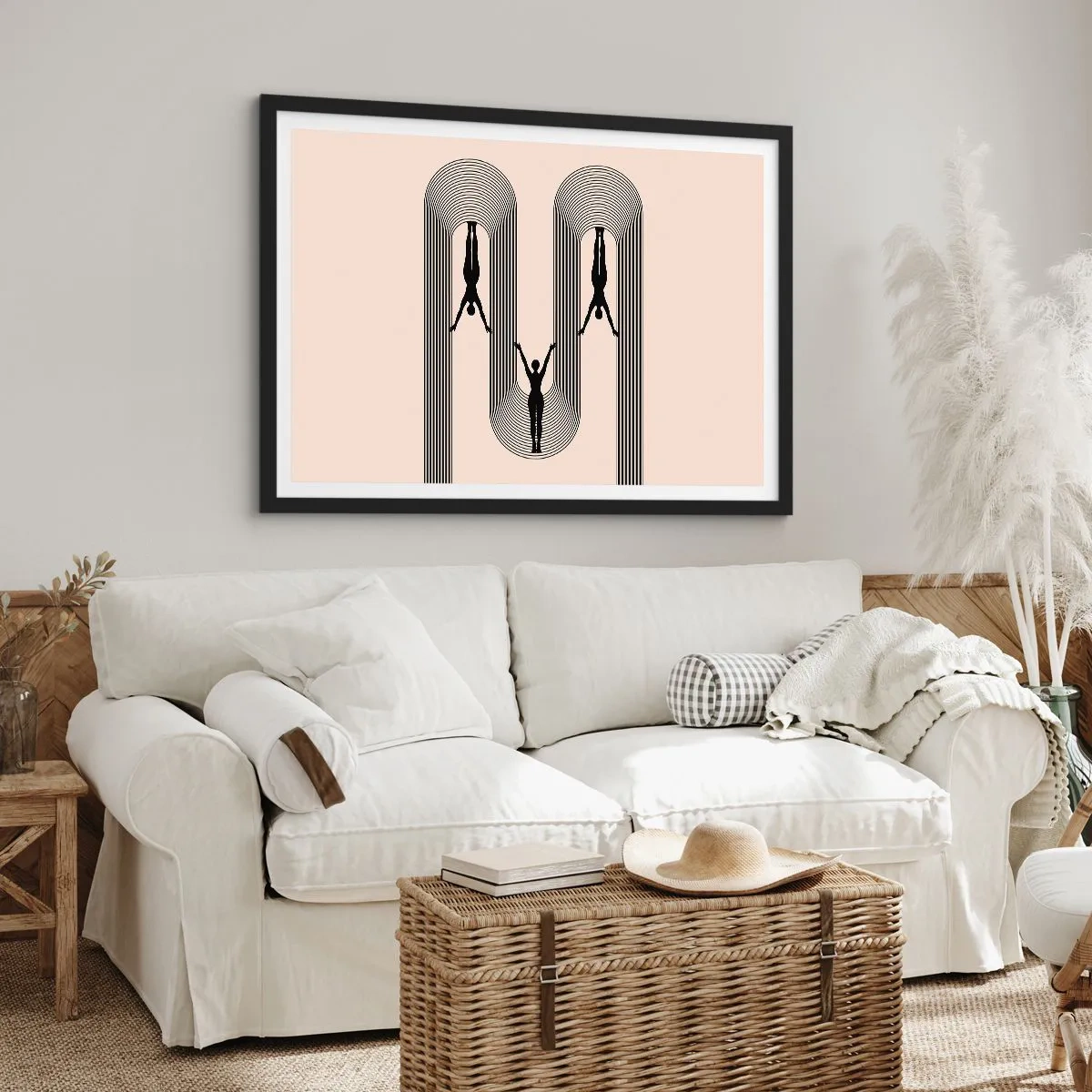 Plagát v čiernom ráme - Hore nohami - 40x30 cm