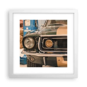 Plagát v bielom ráme - Stretnutie s legendou - 30x30 cm