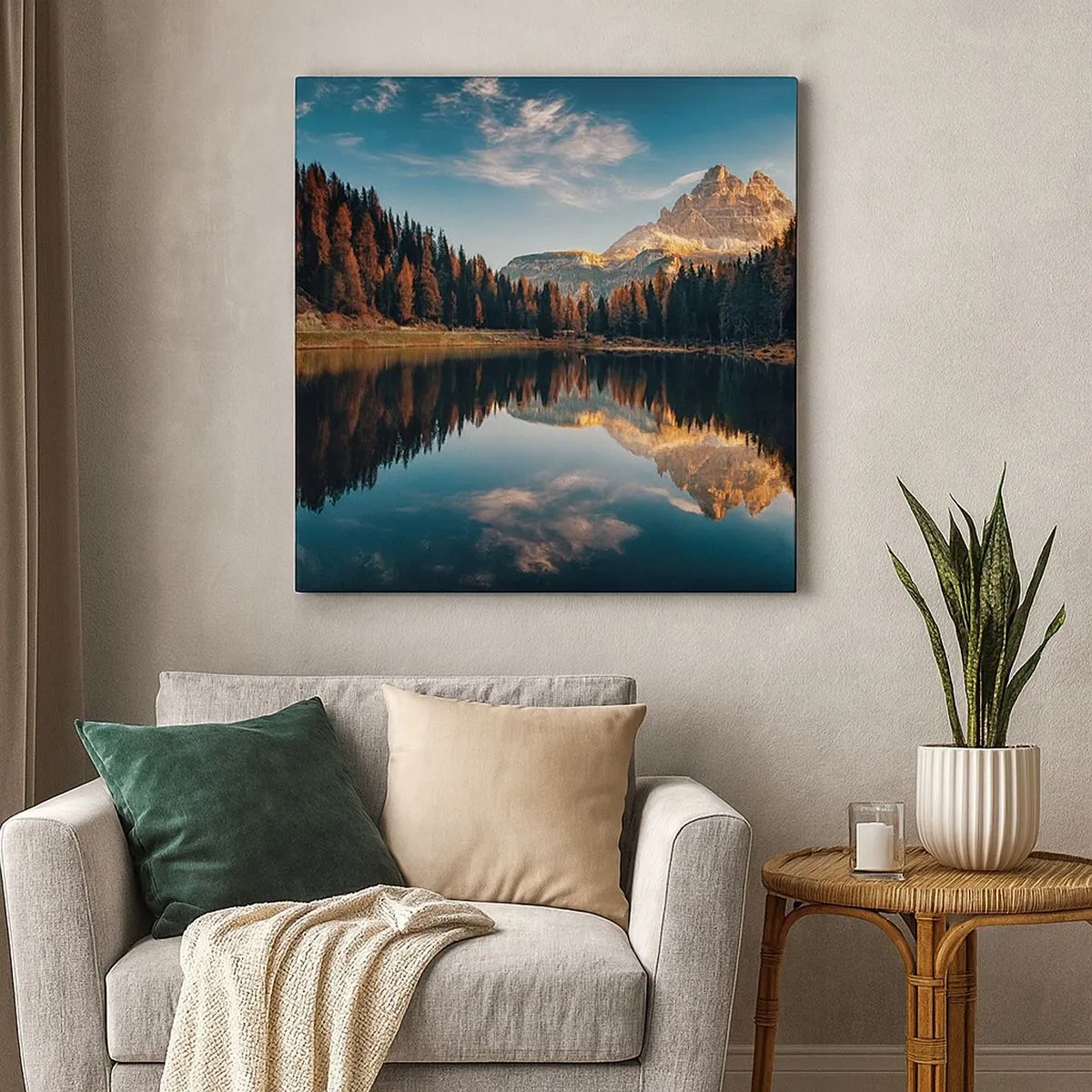 Obraz na plátne - Dvojitá krajina - 30x30 cm