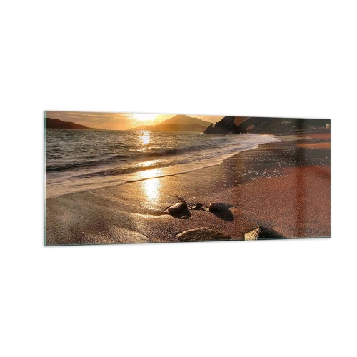 Obraz na skle - Choď za slnkom k výšinám - 100x40 cm