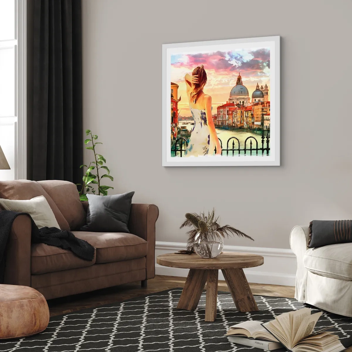Plagát v bielom ráme - Pokiaľ dobrodružstvo, tak len v… - 60x60 cm