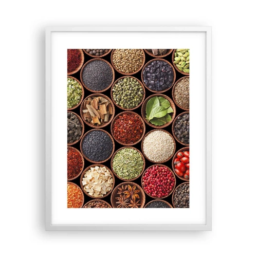 Plagát v bielom ráme - Všetky chute sveta - 40x50 cm