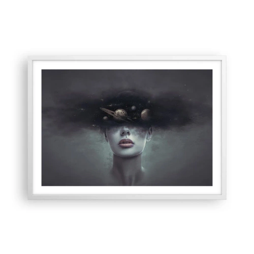 Plagát v bielom ráme - A planéty… - 70x50 cm