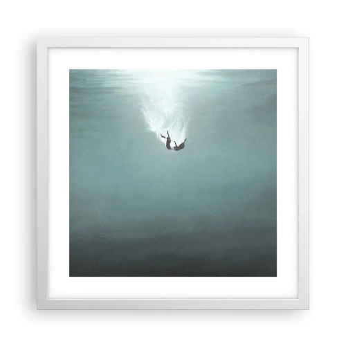 Plagát v bielom ráme - V objatí oceánu - 40x40 cm