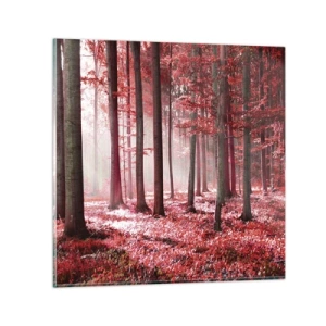 Obraz na skle - Červená je rovnako krásna - 60x60 cm