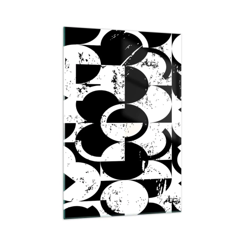 Obraz na skle - Biele je biele a čierne čierne - 70x100 cm