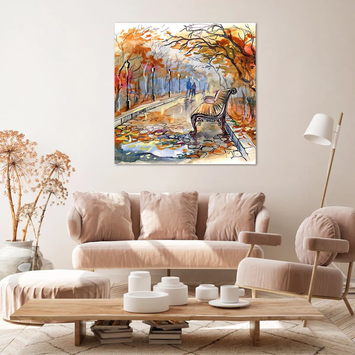 Obraz na plátne - Spoločne putovať jeseňou - 60x60 cm