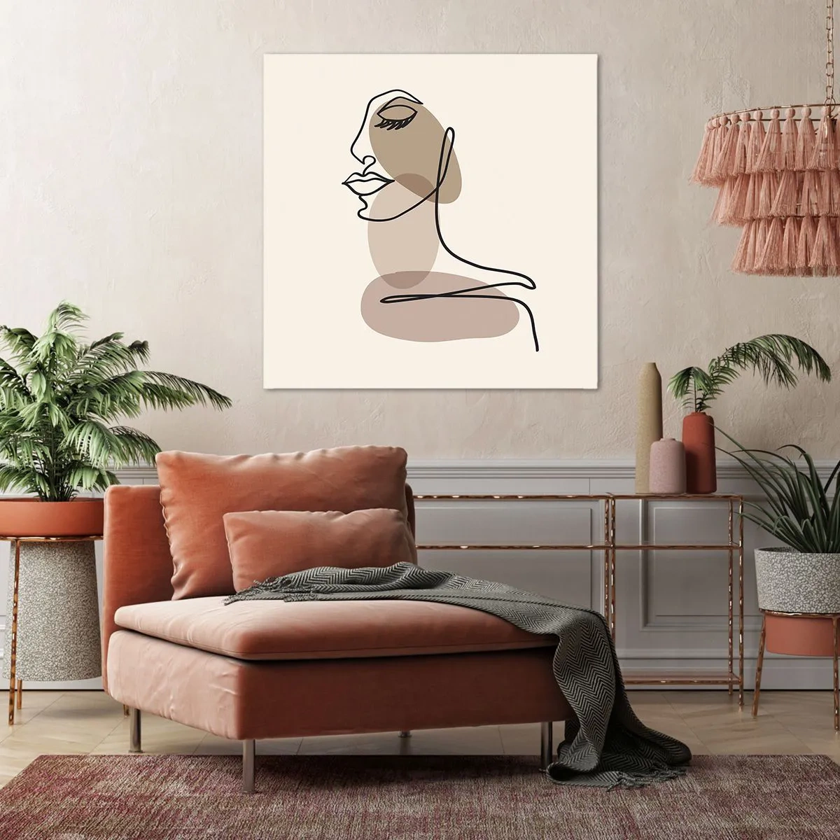 Obraz na plátne - Pri počúvaní samého seba - 70x70 cm