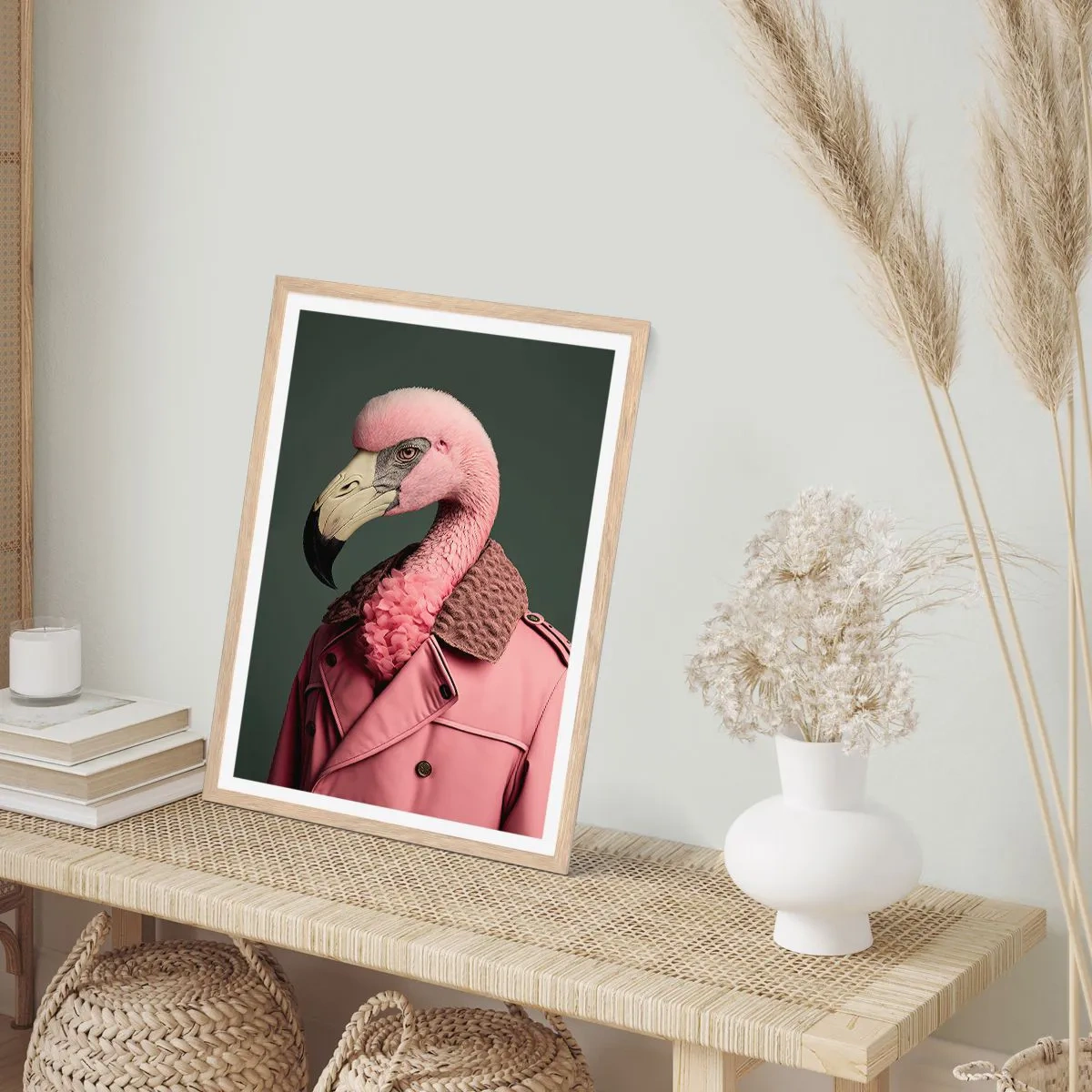 Plagát v ráme zo svetlého duba - Skutočný elegán - 70x100 cm