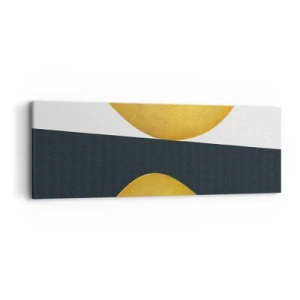 Obraz na plátne - Po prvé: zlato - 90x30 cm