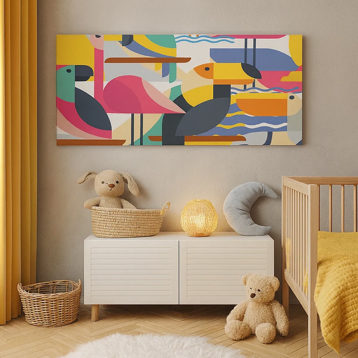 Obraz na plátne - Vtáčia párty - 30x30 cm