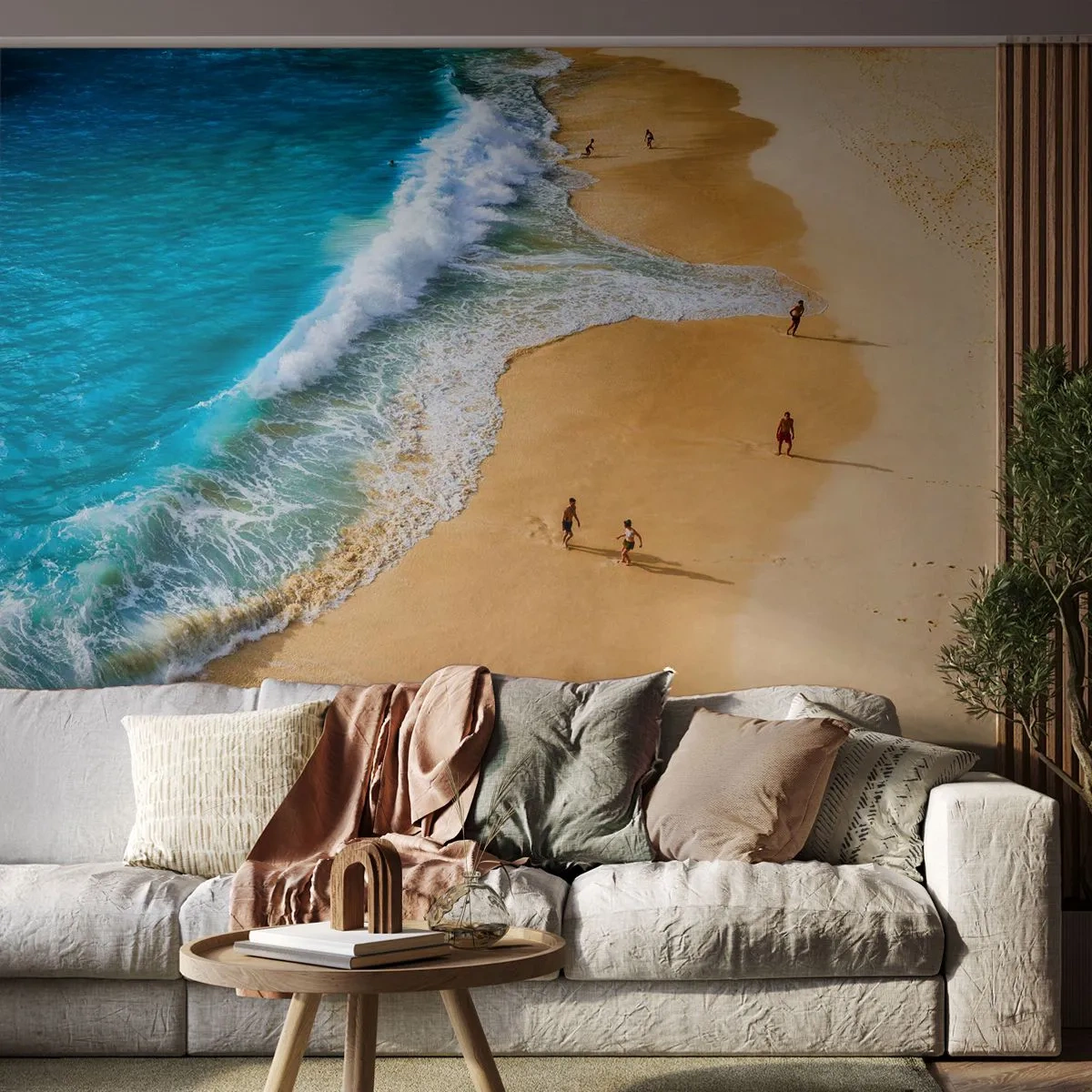Fototapeta Premium Canvas - A potom slnko, pláž… - Pláž, Pobrežie oceánu, More - 200x140 cm