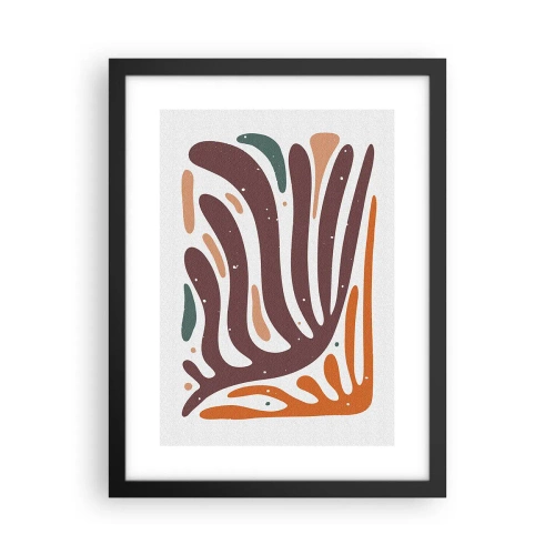 Plagát v čiernom ráme - Organická a radiálna kompozícia - 30x40 cm