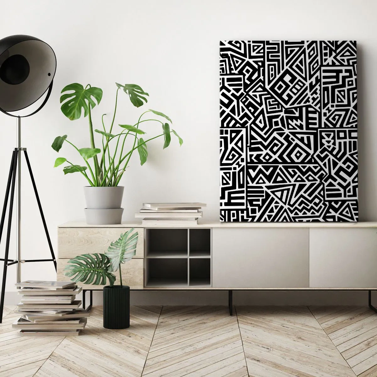 Obraz na plátne - Predkolumbovská kompozícia - 45x80 cm