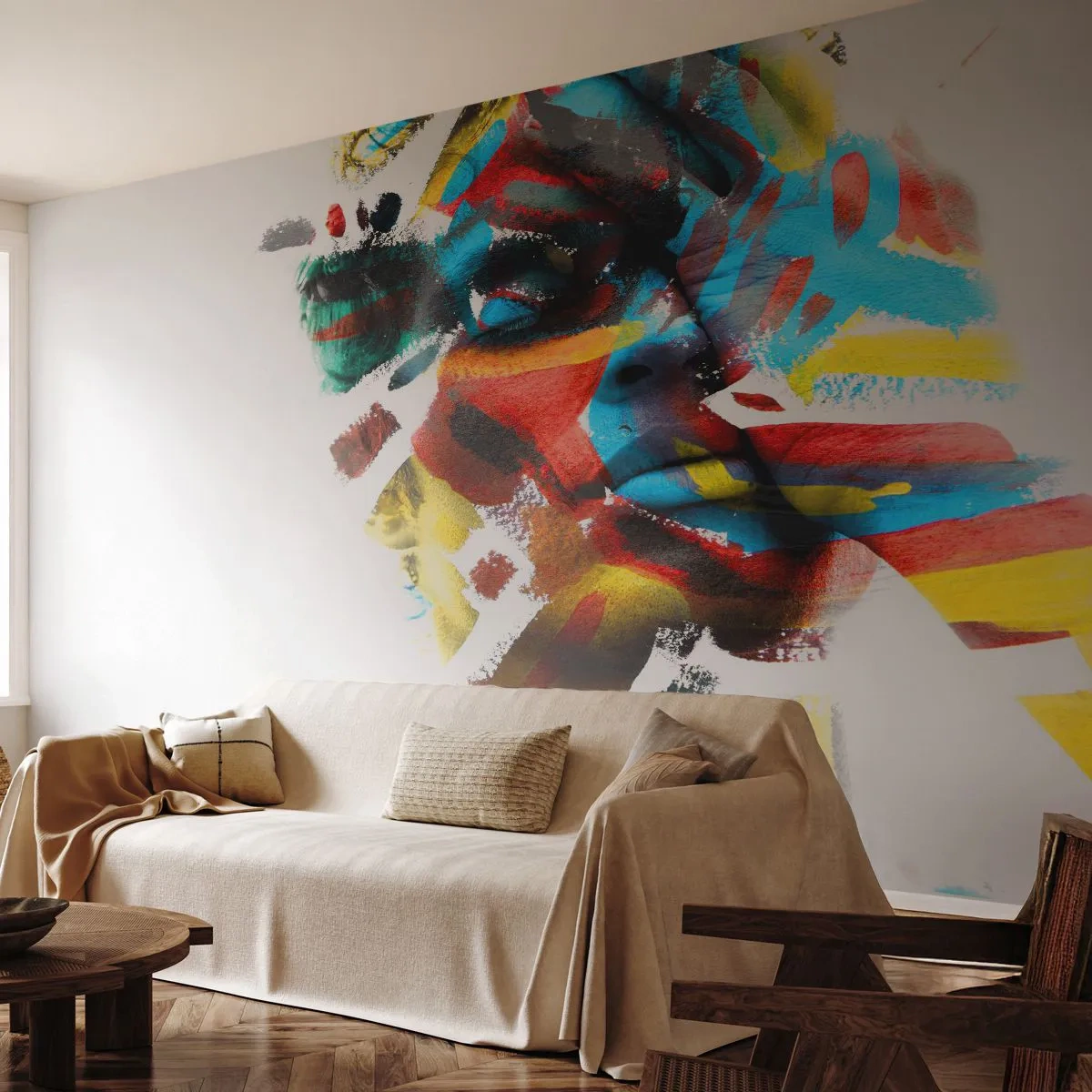 Fototapeta Premium Canvas - Pestrá osobnosť - Abstrakcia, Kus, Grafika - 350x256 cm