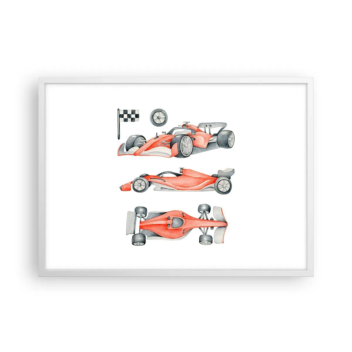 Plagát v bielom ráme - Dobehnúť sen - 70x50 cm