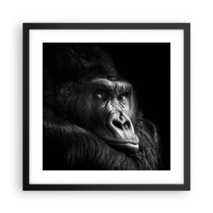 Plagát v čiernom ráme - Na čo sa tak pozeráš? - 40x40 cm