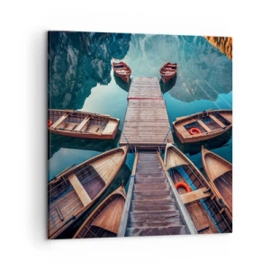 Obraz na plátne - Čakám v prístave - 50x50 cm