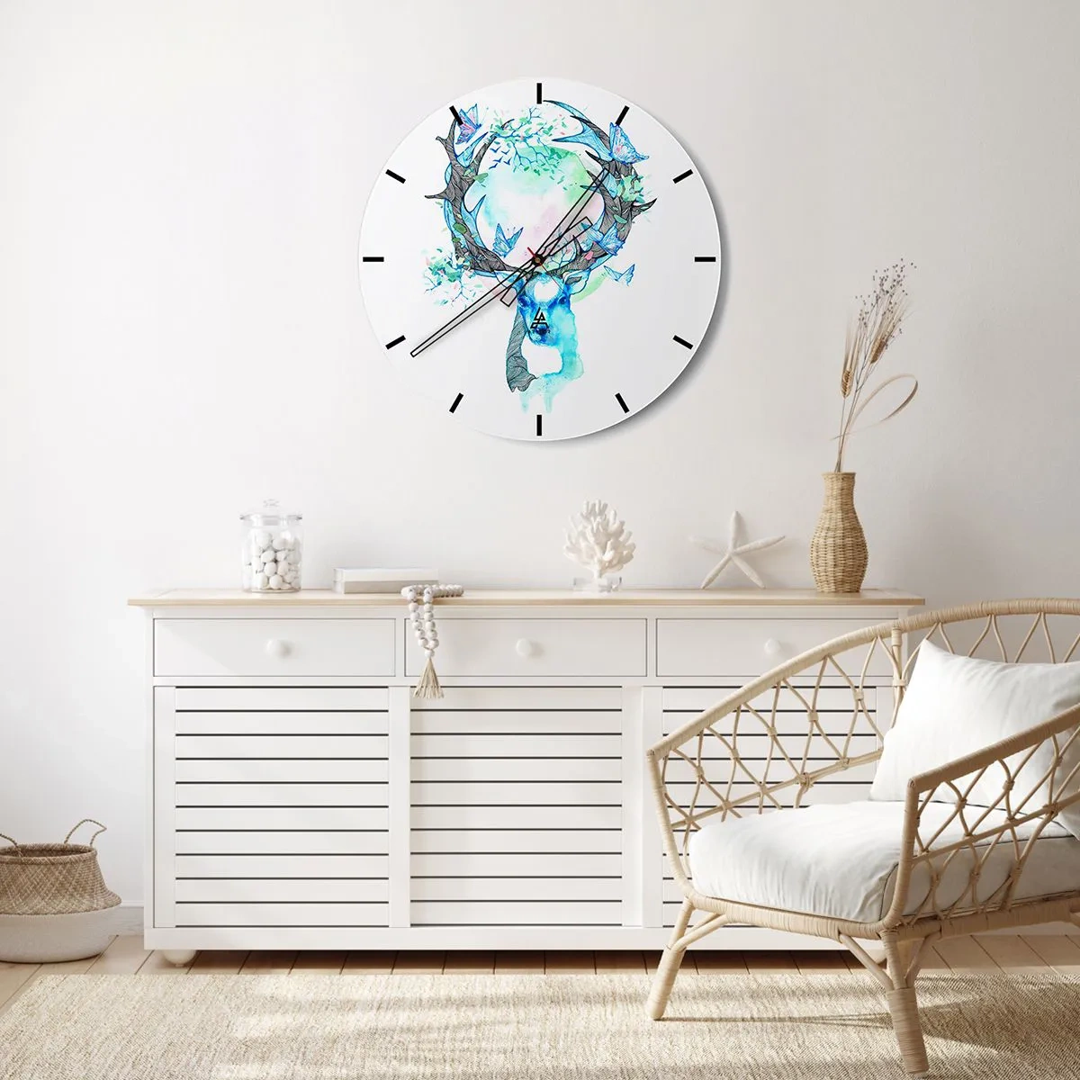 Nástenné hodiny - Sila a jemnosť prírody - 40x40 cm