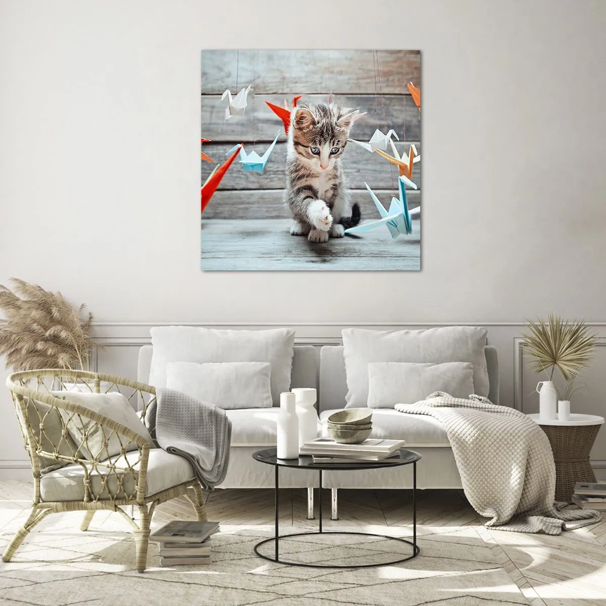 Obraz na skle - Prvá lekcia - 50x50 cm