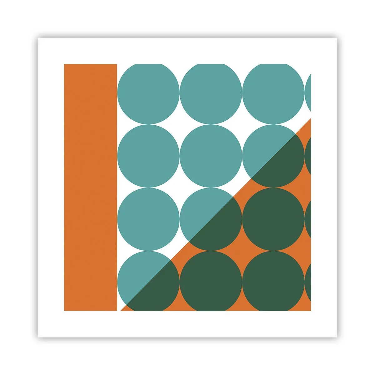 Plagát - Hore a šikmo - 40x40 cm