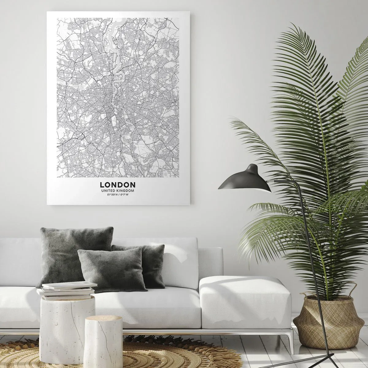Obraz na skle - Mapa londýnskeho labyrintu - 80x120 cm