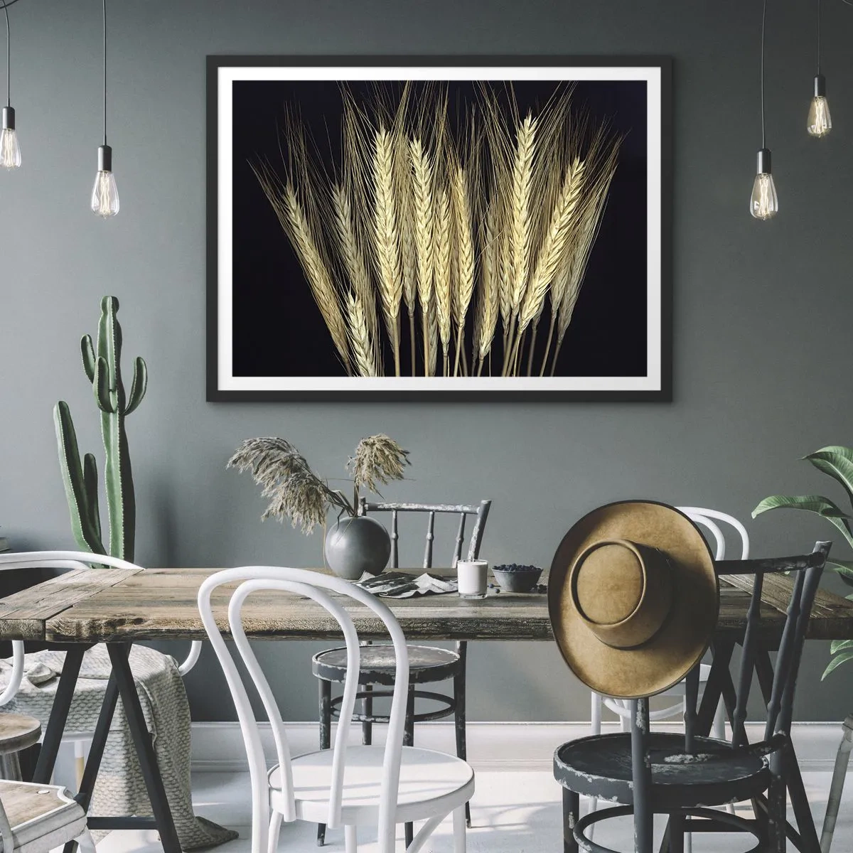 Plagát v čiernom ráme - Rustikálna mágia - 70x50 cm