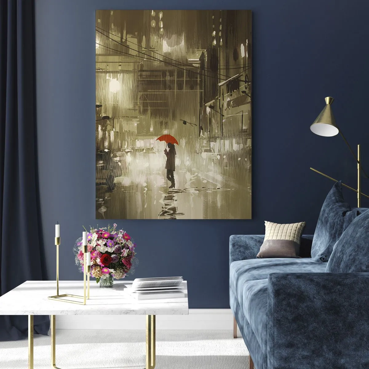 Obraz na skle - Sama, ale nie osamelá - 50x70 cm