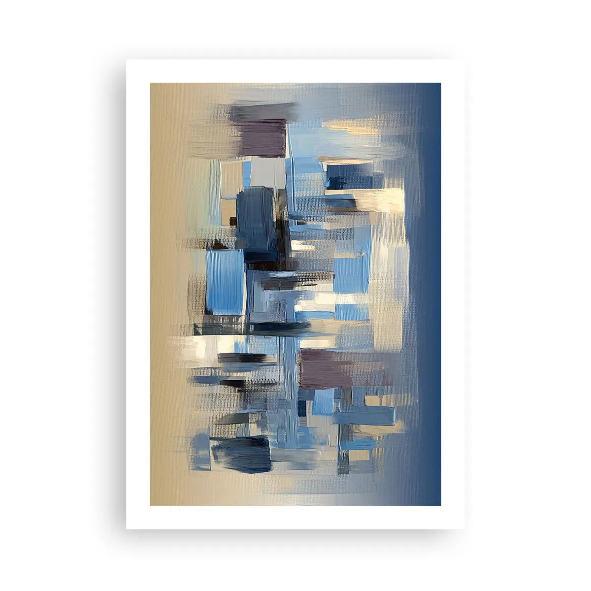 Plagát - Modrá konštrukcia - 50x70 cm
