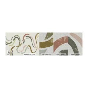 Vzorka fototapety Premium Sand - Radostný tanec abstrakcie - Pastel, Minimalistický, Svetlý - 100x30 cm